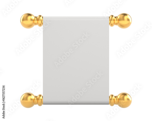 Scroll paper with golden ha...