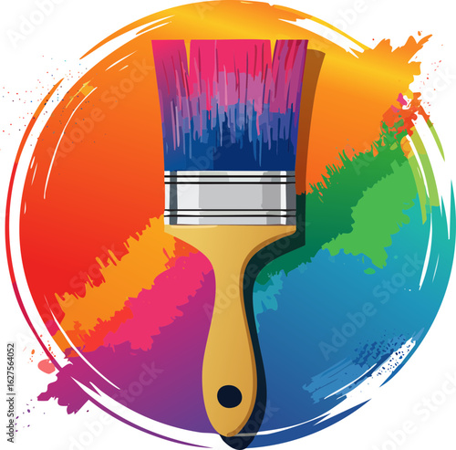 paint brush and paint
