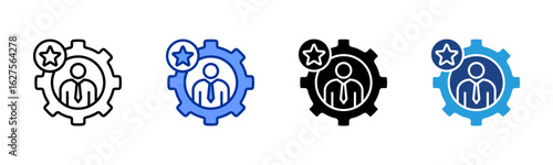 Employee Skills icon sheet multiple style collection
