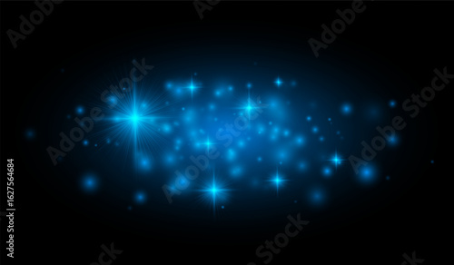 Starburst flares and glowing dots fill the scene, making this design suitable for overlays, digital artwork, and celebratory backgrounds.