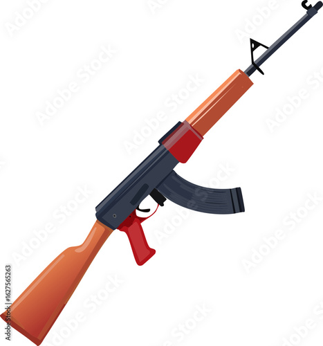 bir silahın vektör çizimi 