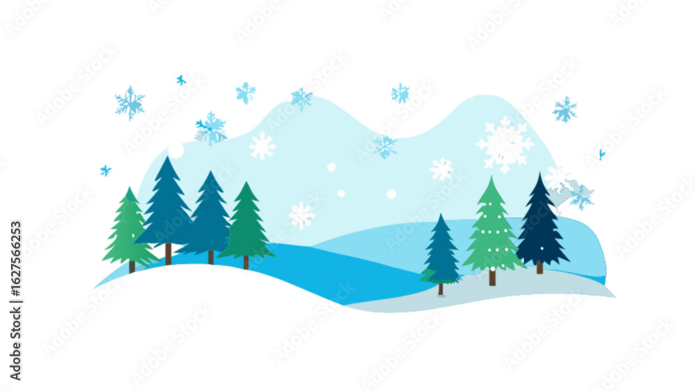 Naklejka premium Winter art