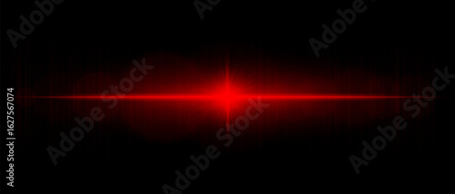 Horizontal starburst with bright central point and vivid radiating beams, great for backgrounds, overlays, highlights, and visual accents.