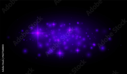 Starburst flares and glowing dots fill the scene, making this design suitable for overlays, digital artwork, and celebratory backgrounds.