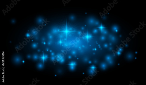 Star-shaped flares and luminous particles with a soft glowing effect, ideal for backgrounds, overlays, decoration, and digital visual effects.