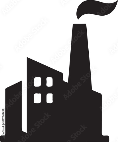 industry focused simple logo silhoutte vector art illustration