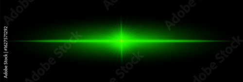 Bright horizontal flare with sharp beams and soft glow, ideal for digital overlays, backgrounds, decorative effects, and visual highlights.