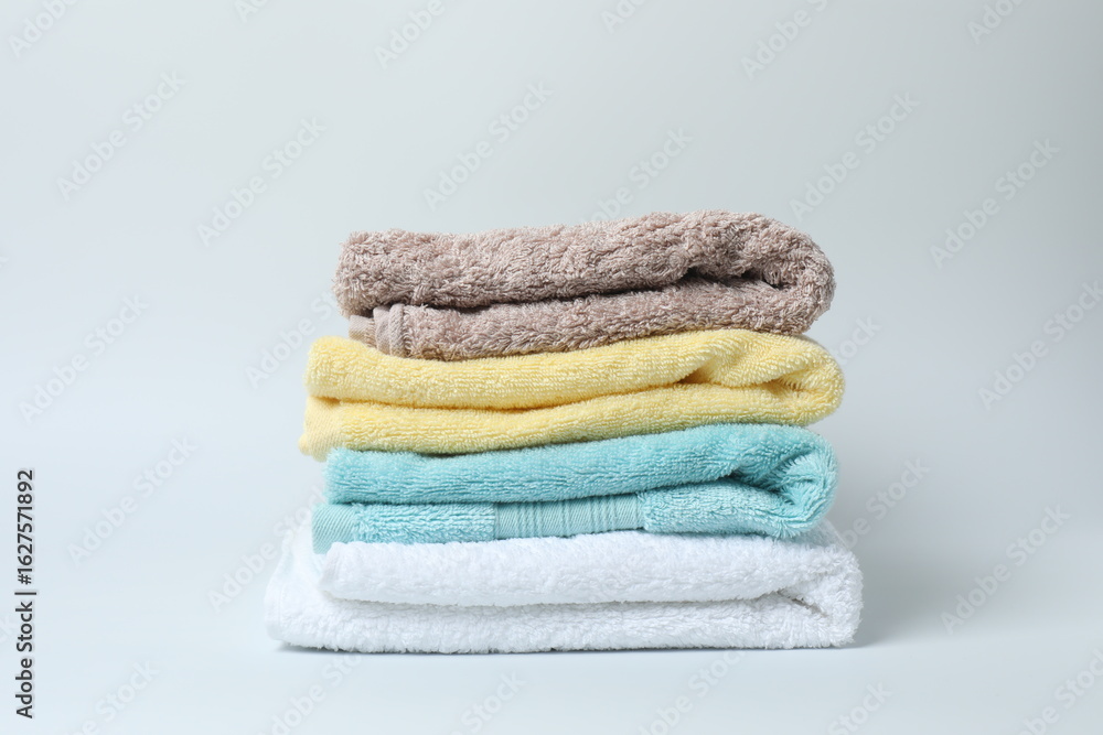 Bathroom towels on a white background Bathroom towels on a white background