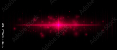 Horizontal flare with strong central burst and long beams, perfect for overlays, digital effects, modern design, and creative highlights.