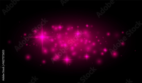 Starburst flares and glowing dots fill the scene, making this design suitable for overlays, digital artwork, and celebratory backgrounds.