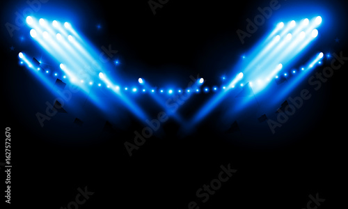 Versus Screen For Fight of sport and game Sport. spotlight floodlights bright stadium lights Background Concept vector design