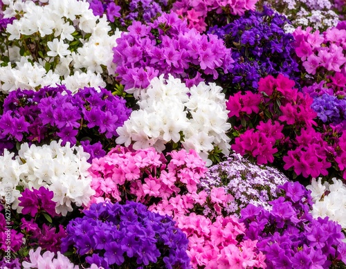 Vibrant flower bed bursting with color