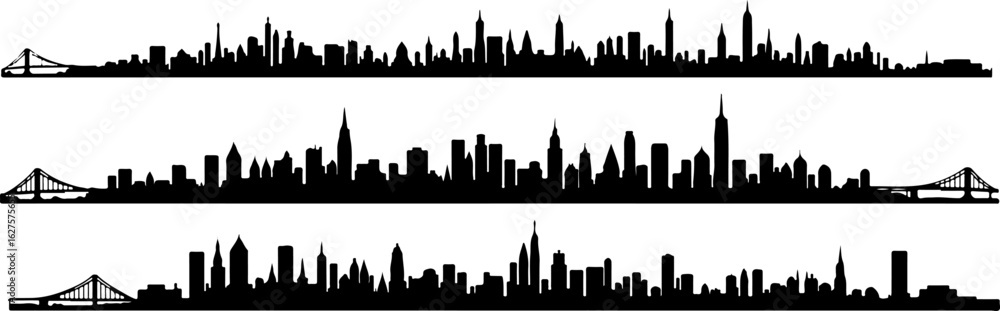 Obraz premium Cityscape Silhouettes Collection