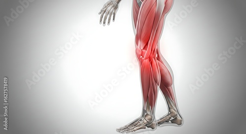Human Leg with Knee Pain