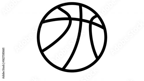 basketball minimalist line animation