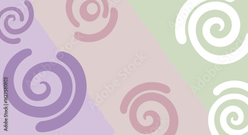 Abstract design with pastel color swirls in various shades. Abstract shapes with soft color gradients, creating a gentle and calming background.
