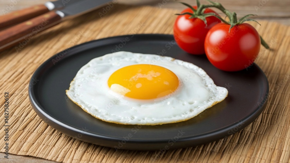 fried egg on a frying pan fried egg on a frying pan