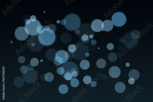 Floating circular shapes scattered across the frame. Varying scale and blur create sense of light motion and abstract depth.