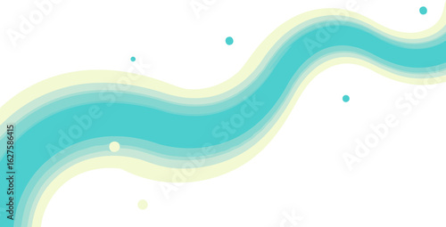Abstract teal and pastel yellow fluid shapes with light gray lines and accents. Dynamic flowing forms on a neutral backdrop. Modern and minimalist design elements for digital use -