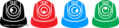 CCTV camera icon vector isolated on white background. Vector illustration.