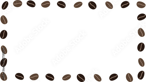 rectangle coffee beans frame line