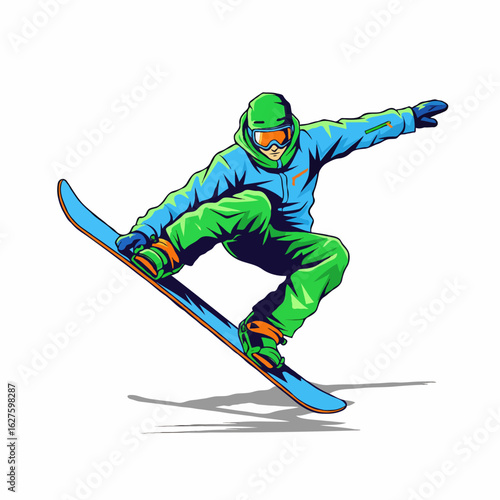 snowboarder jumping in the air