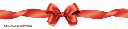 Red ribbon with bow (2)