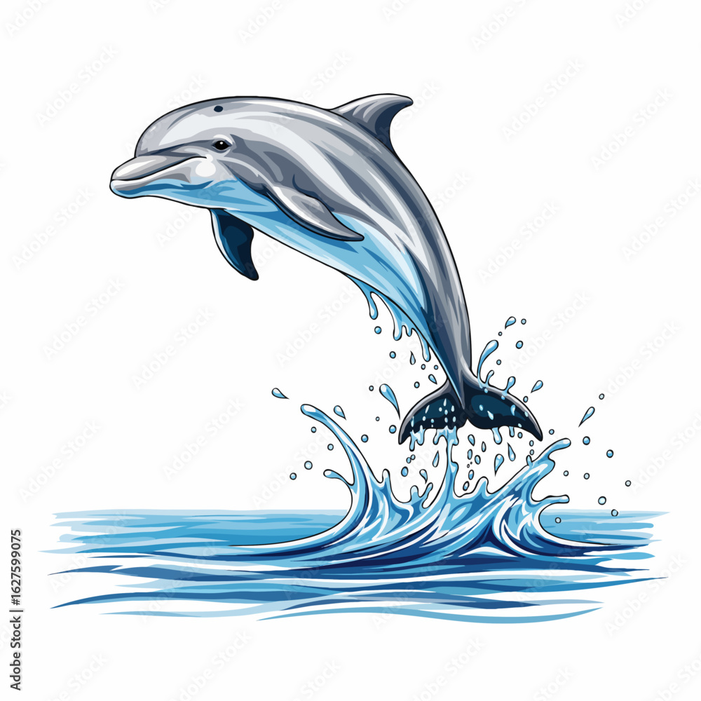 Fototapeta premium dolphin jumping out of water