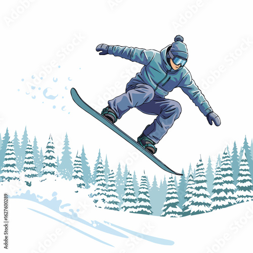 snowboarder jumping in the air