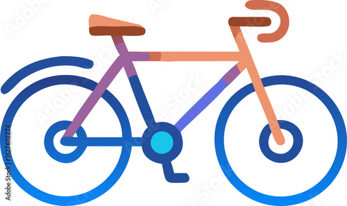 A clean and modern vector illustration of a bicycle perfect for sports fitness or transportation themed designs