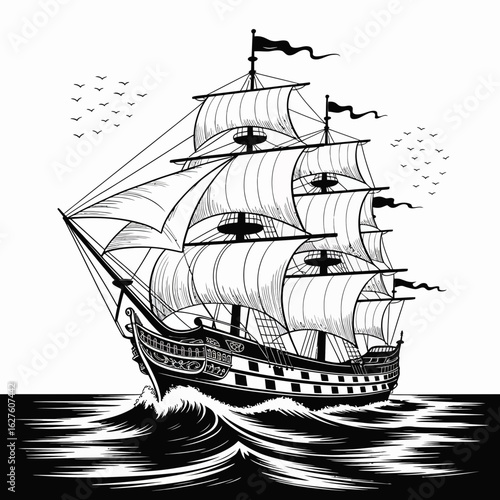 ship on the sea