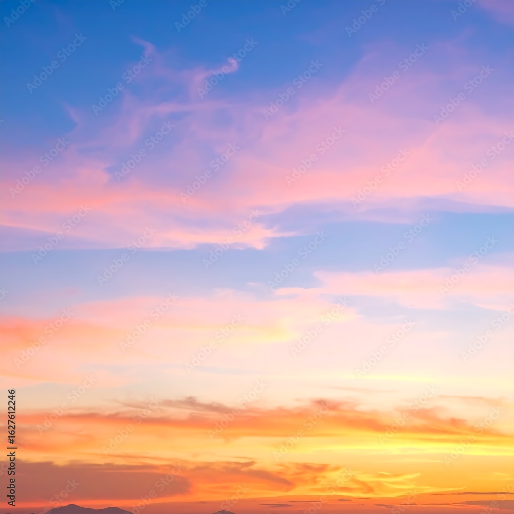 Obraz premium Vibrant sunset sky