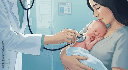Family Health Check Vector Collection