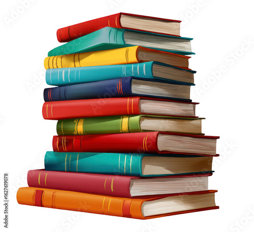 Wallpaper Mural Colorful books stacked high (8) Torontodigital.ca