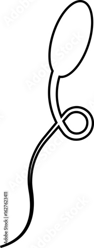Sperm Icons Vector Human Reproduction Symbol, Fertility, Medical, Science, Anatomy, Minimal line Style, Monochrome Silhouette Graphic Bundle for Health and Biology Design