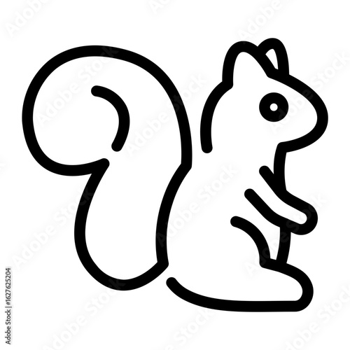 This Squirrel icon is suitable for Autumn Season, etc.