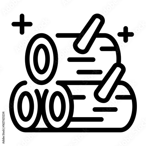 This Wood Logs icon is suitable for Autumn Season, etc.