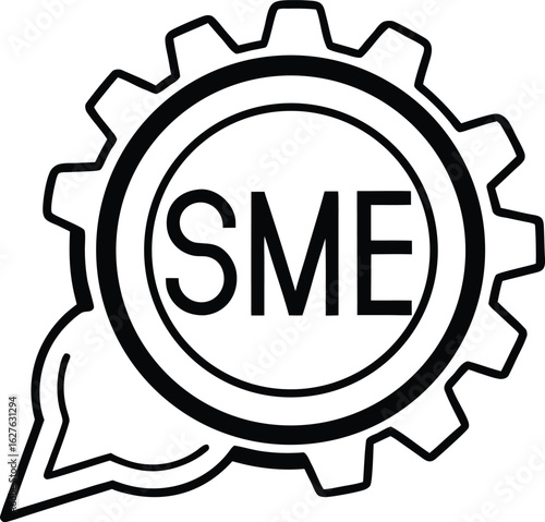 Vector art of sme small medium enterprise business icon isolated on white background