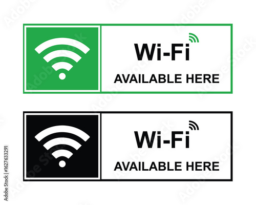 wifi available here green and black sign with white icon
