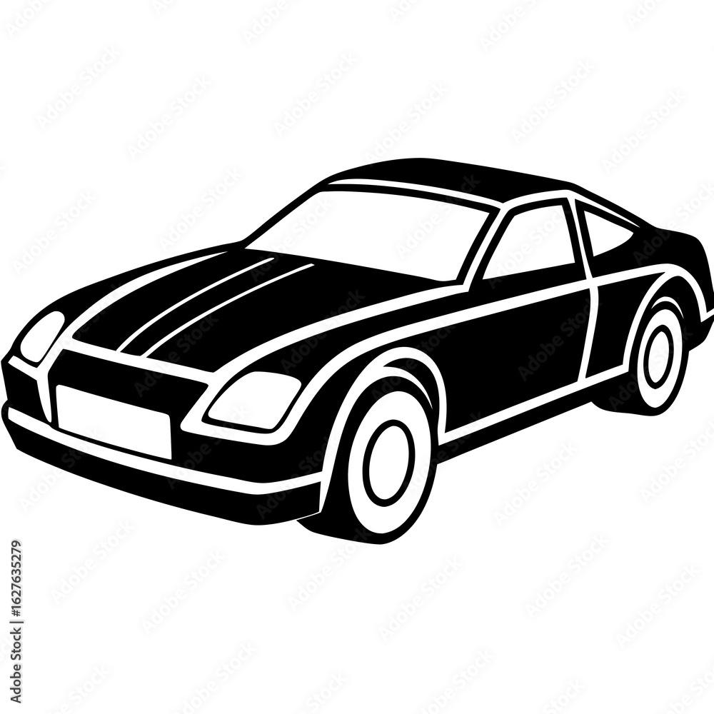 Fototapeta premium black sports car