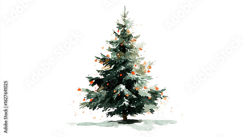christmas tree on white