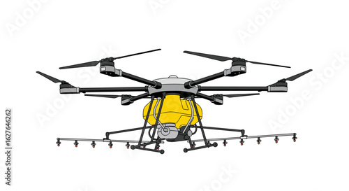 Advanced agricultural drone for efficient crop spraying and precision application