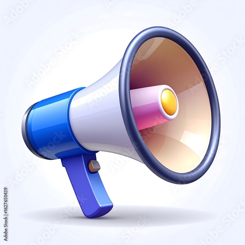 Colorful 3D megaphone icon