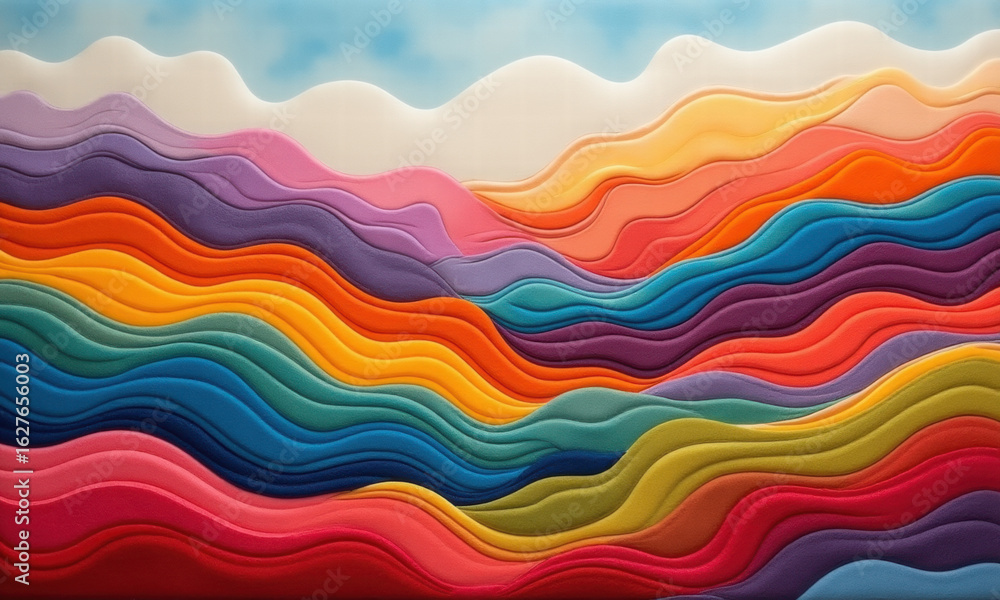 Fototapeta premium Vibrant Abstract Waves of Color
