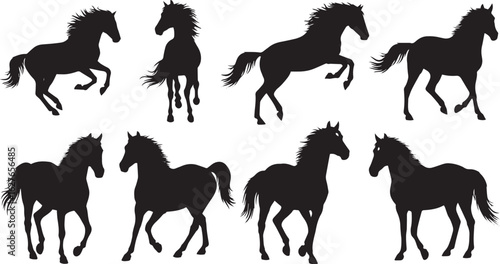 Horse Silhouettes Set
