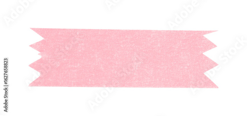 Single pink tape isolated on transparent background