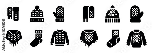 Knitting Icons Set