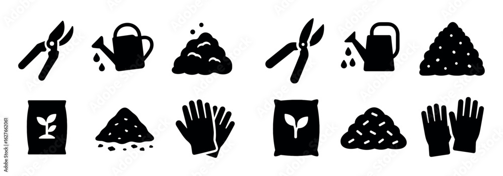 Fototapeta premium Magnolia Garden Icons