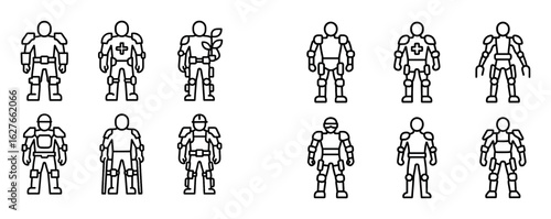 Exoskeleton Icons Grid