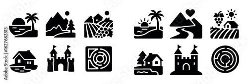 Romantic Destination Icons